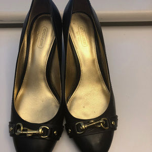 Coach  Romalia Leather Wedges (7.5)